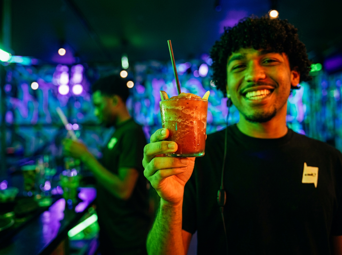 Cocktails at the bar